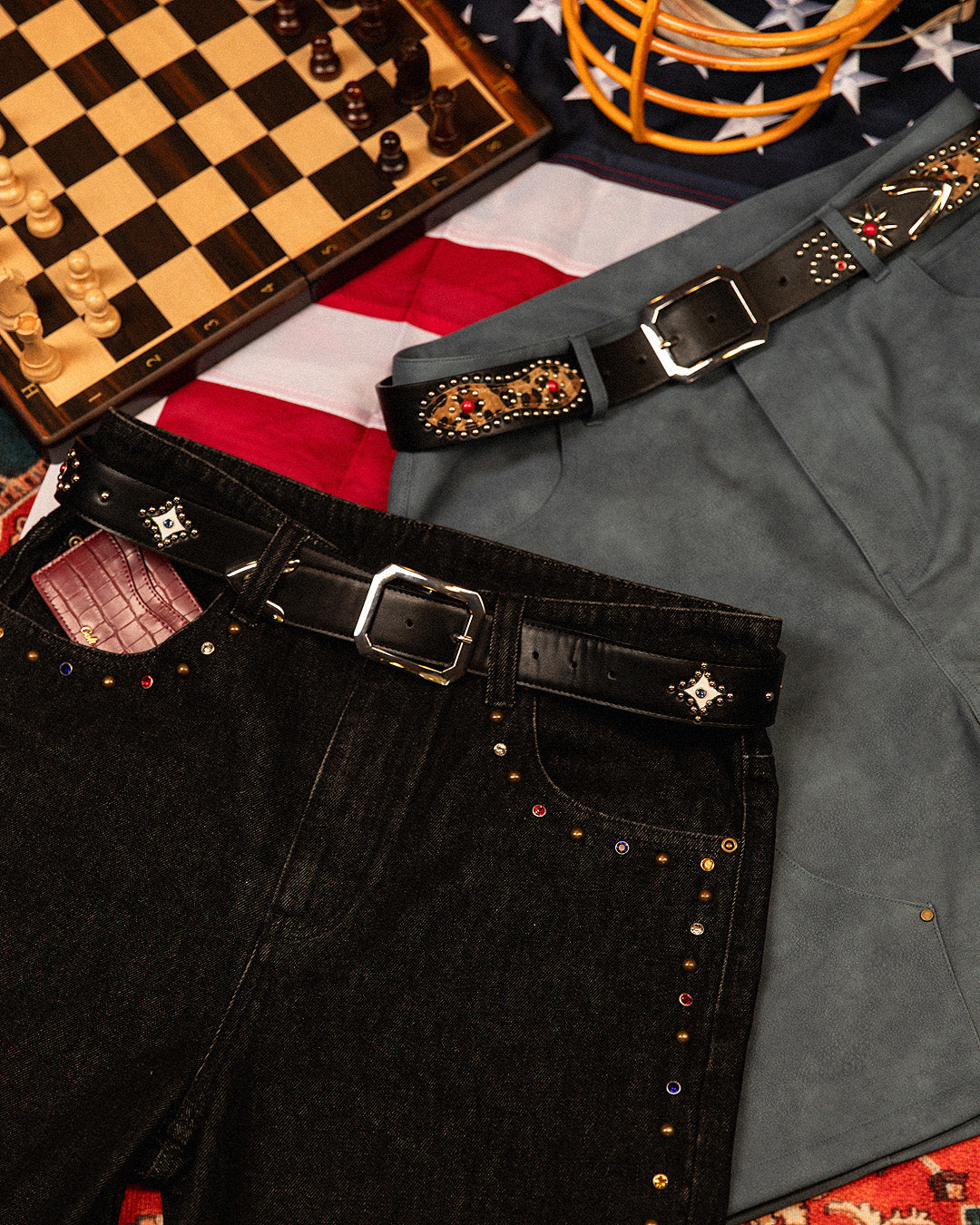 Rhinestone Denim Jorts