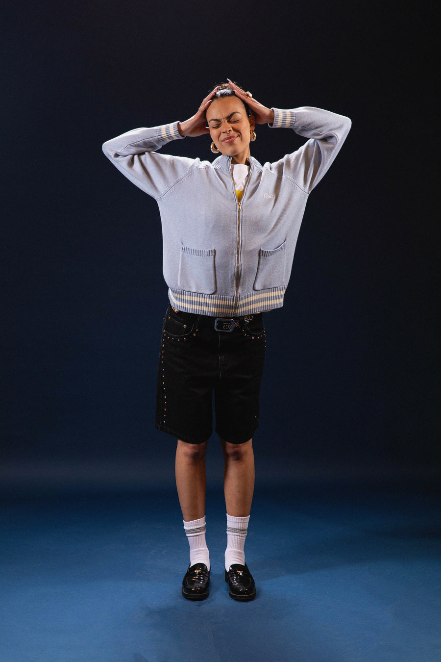Rhinestone Denim Jorts
