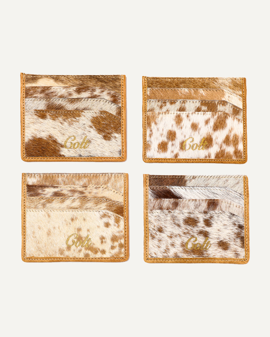Cowhide Cardholder - Tan