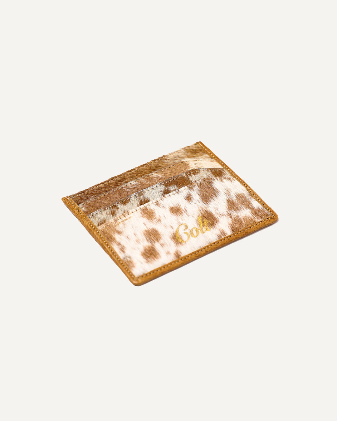 Cowhide Cardholder - Tan
