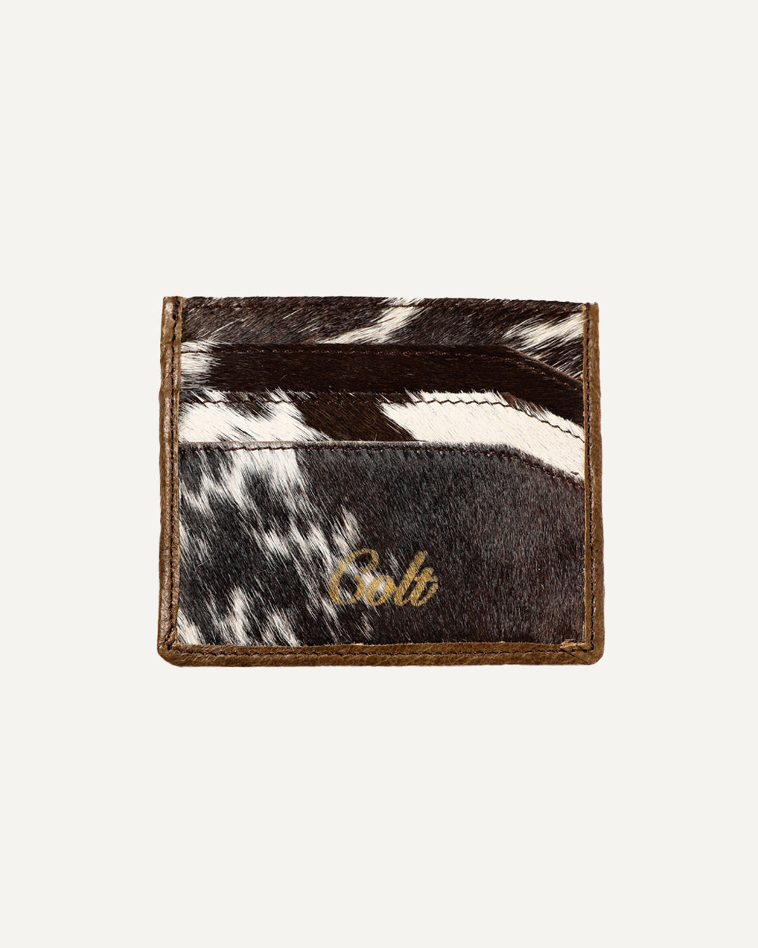 Cowhide Cardholder - Brown / Black