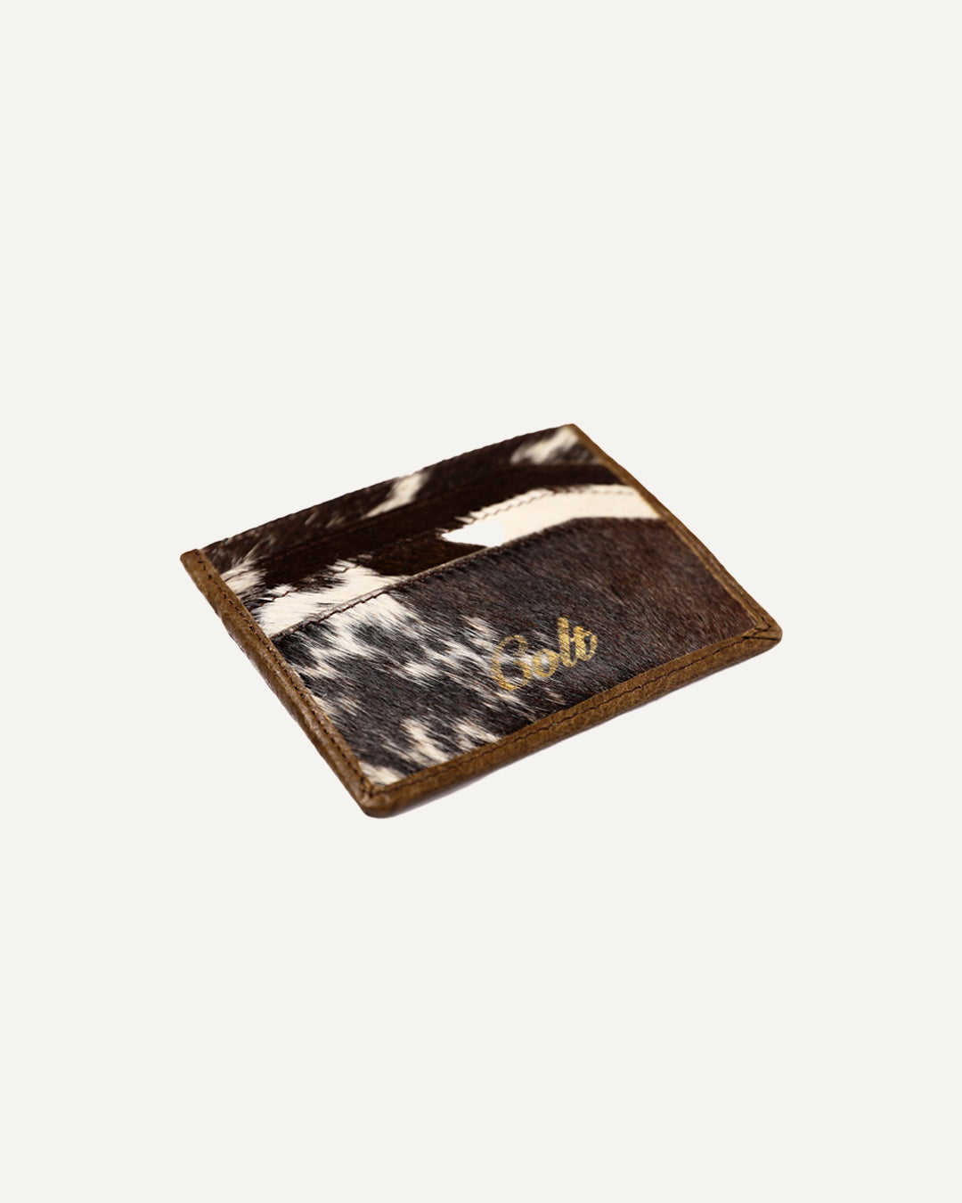 Cowhide Cardholder - Brown / Black