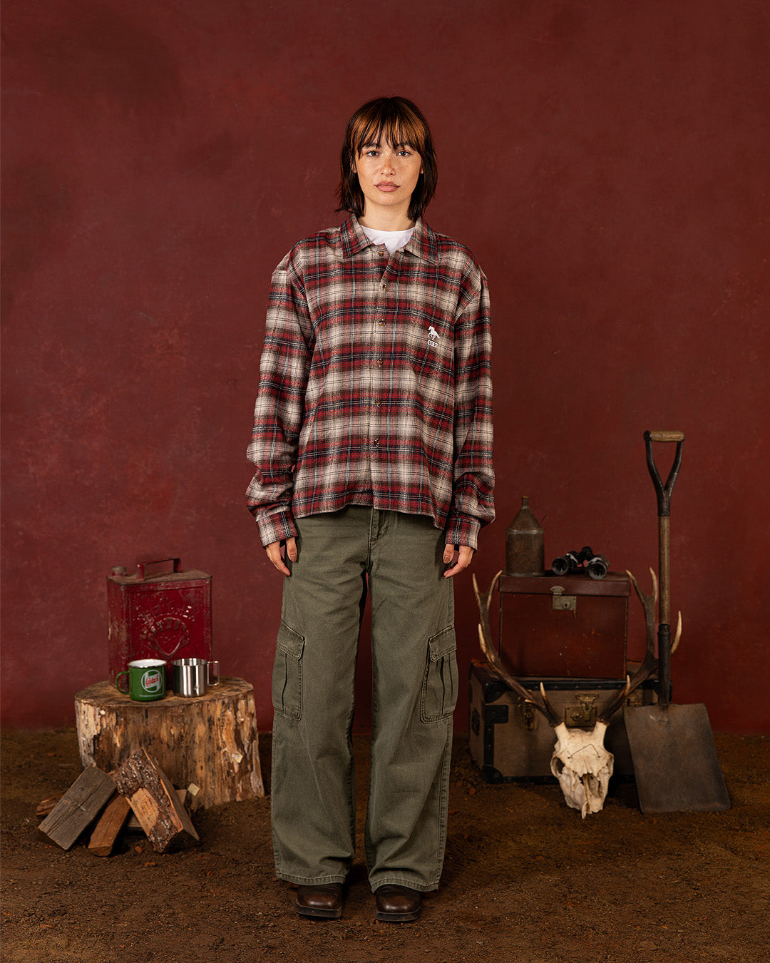 Shadow Plaid Button Up