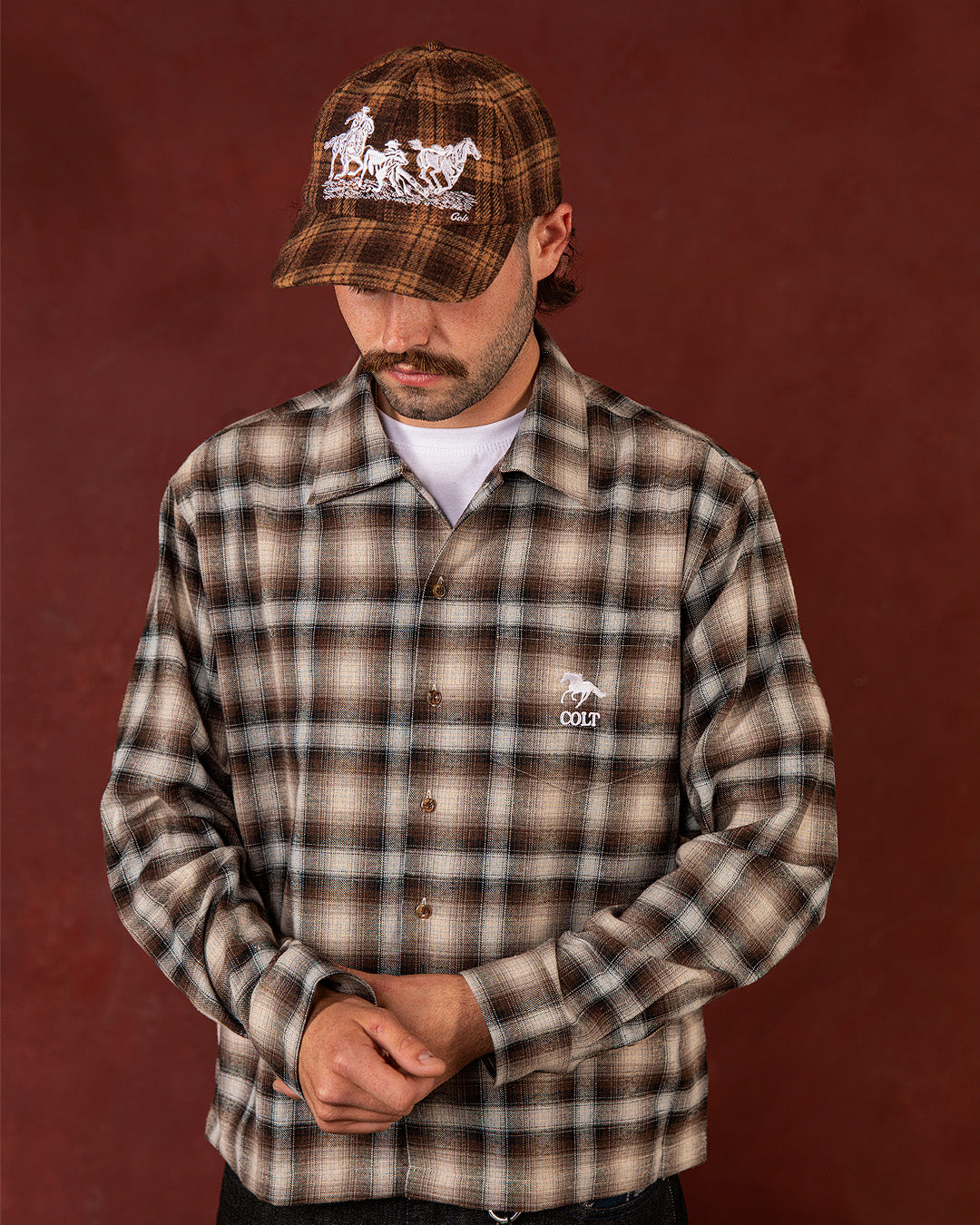 Plaid Cattle Run 5 Panel