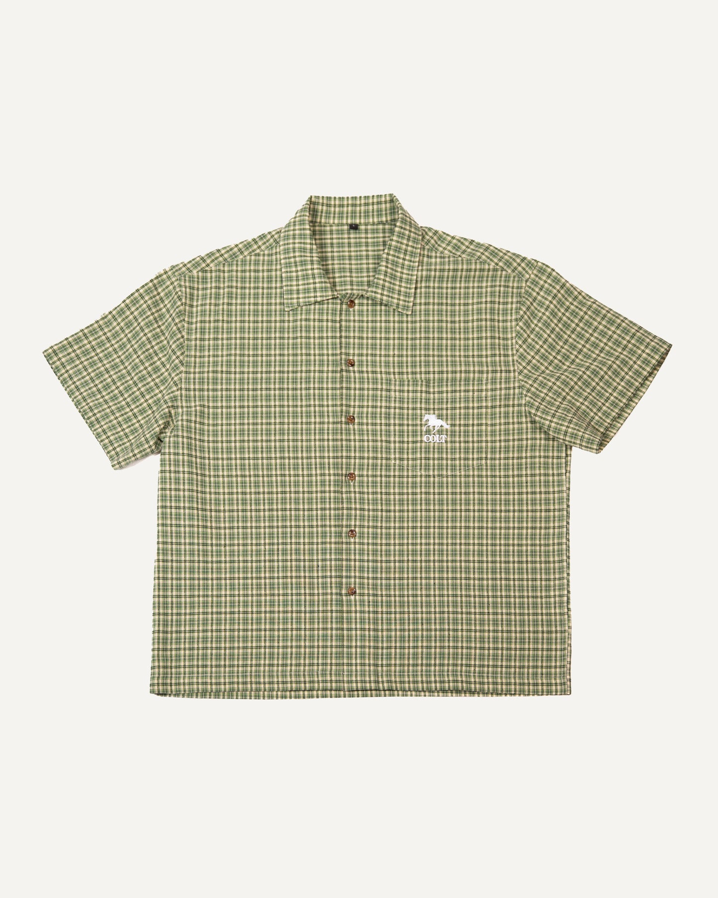 Green Plaid Button Up
