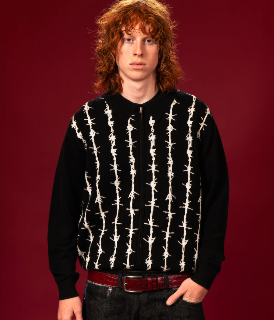 Barbed Wire Zip Up