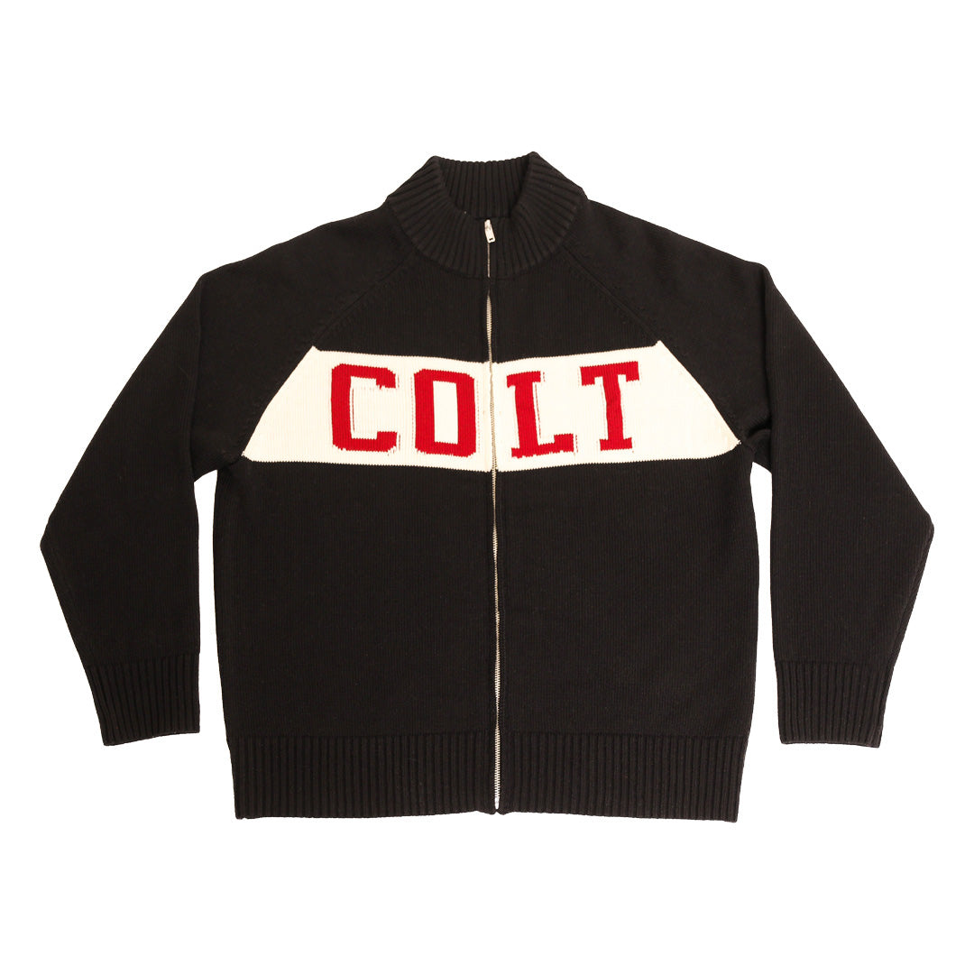 Logo Spellout Knitted Track Jacket