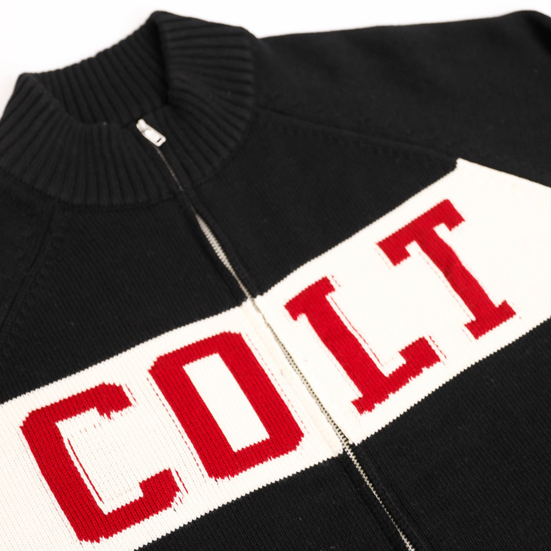 Logo Spellout Knitted Track Jacket