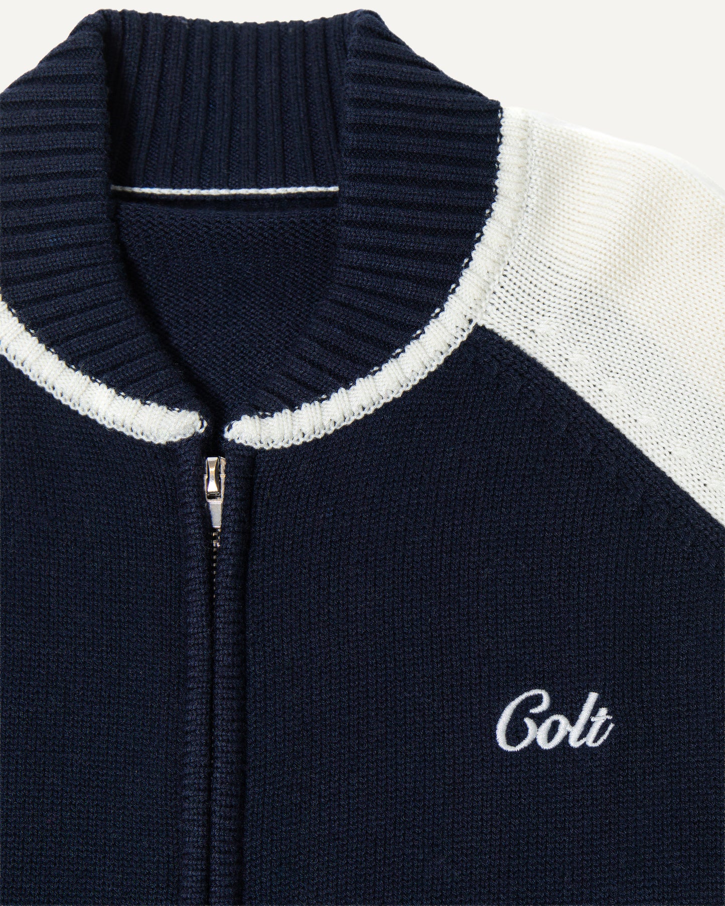 Two Tone Knitted Track Jacket
