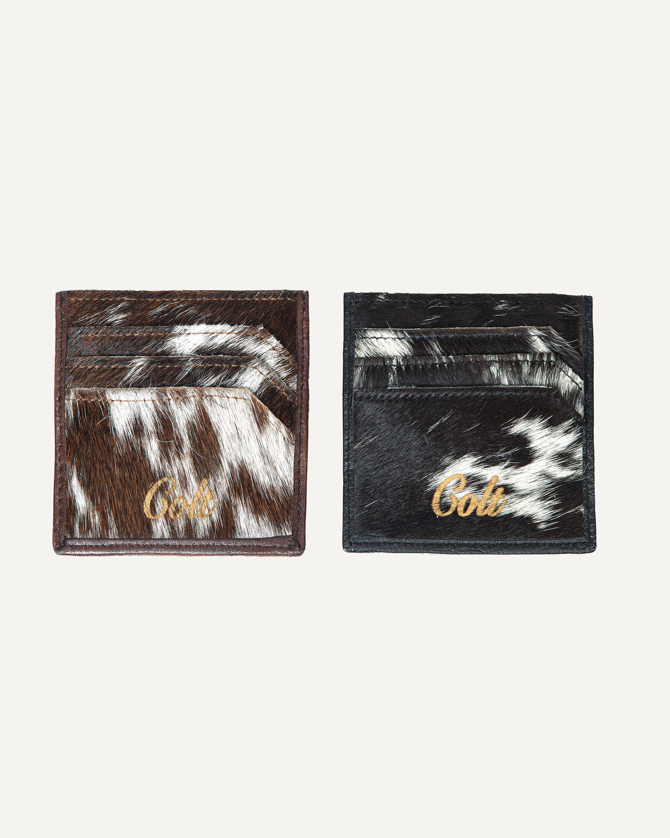 Cowhide Cardholder - Brown / Black