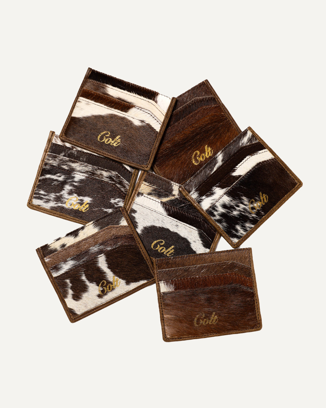 Cowhide Cardholder - Brown / Black