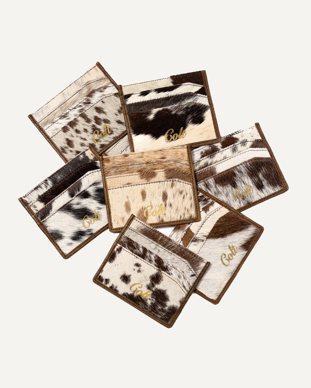 Cowhide Cardholder - Brown / Black