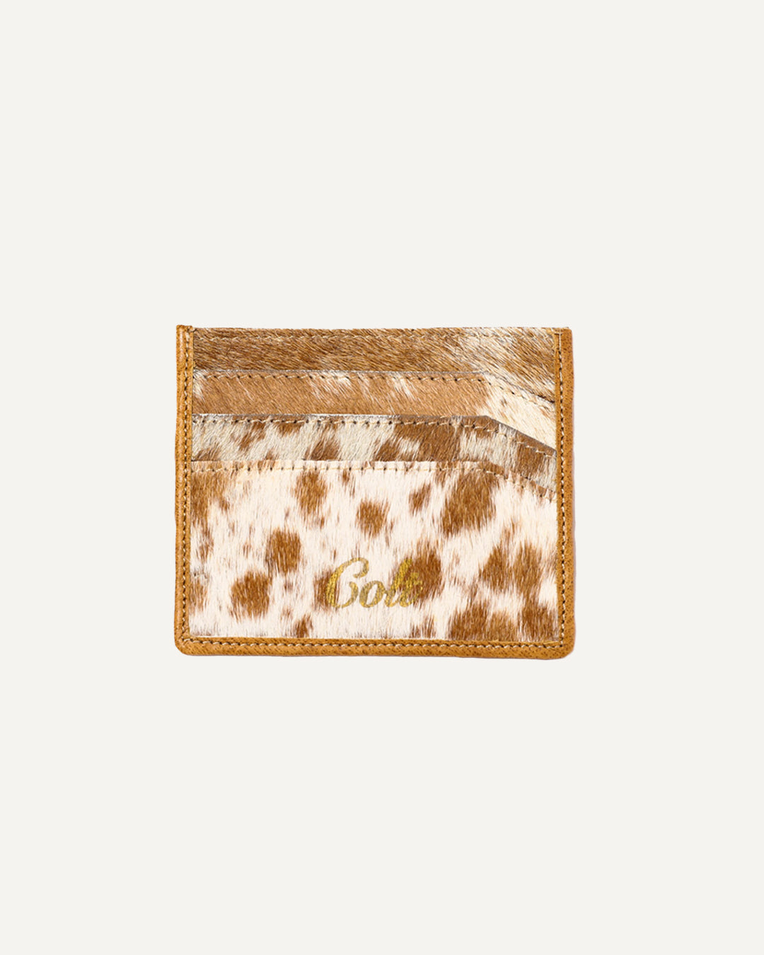 Cowhide Cardholder - Tan