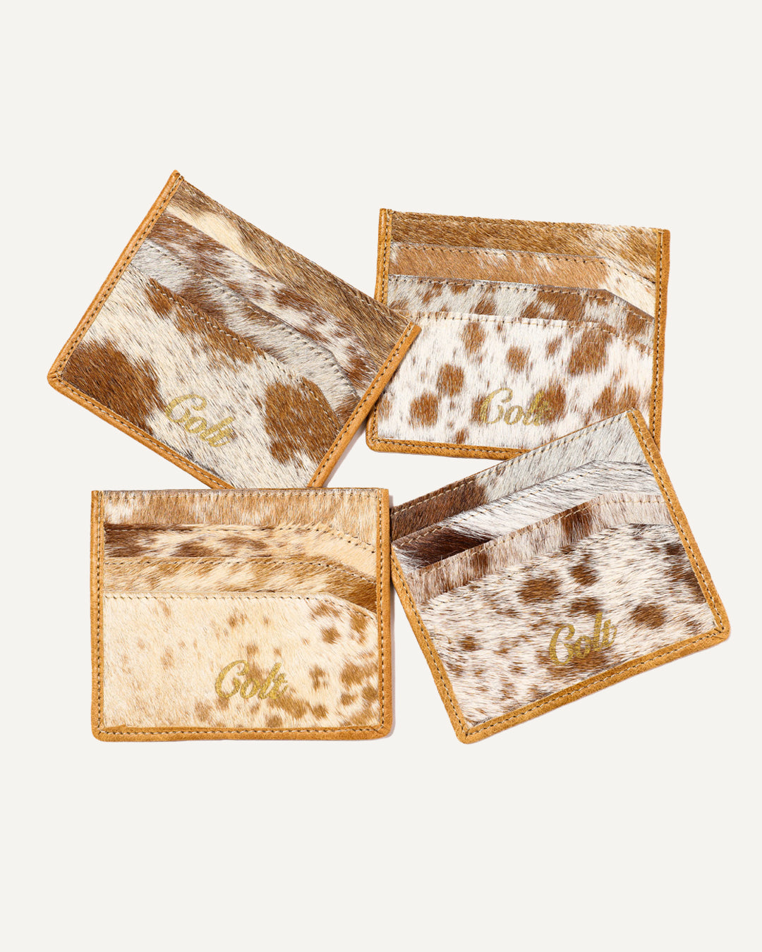 Cowhide Cardholder - Tan